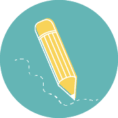 Tracing icon with pecil