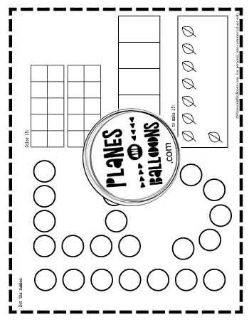Number 15 do a dot worksheet